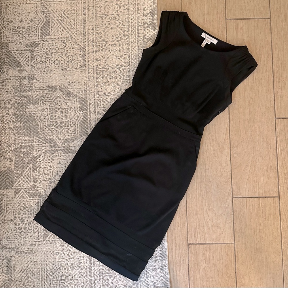BGBG Generation Black Cocktail Dress with Sheer Cut Outs
